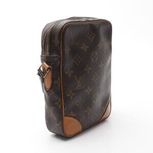 Louis Vuitton Canvas Brown Bag Danube Shoulder Leather Monogram